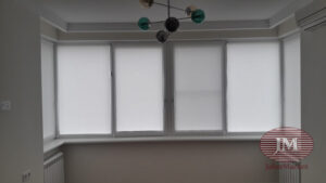 Рулонные шторы в системе Mini из ткани Омега белый - Москва, ул.Маршала Тухачевского